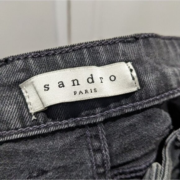 Sandro | Pacifik Flared Jeans in Black - Picture 7 of 9